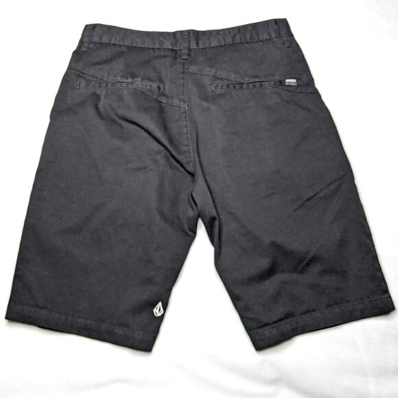 Volcom Men's Flat Front Chino Shorts | Black | Size 30 | Skate Style - Picture 3 of 5